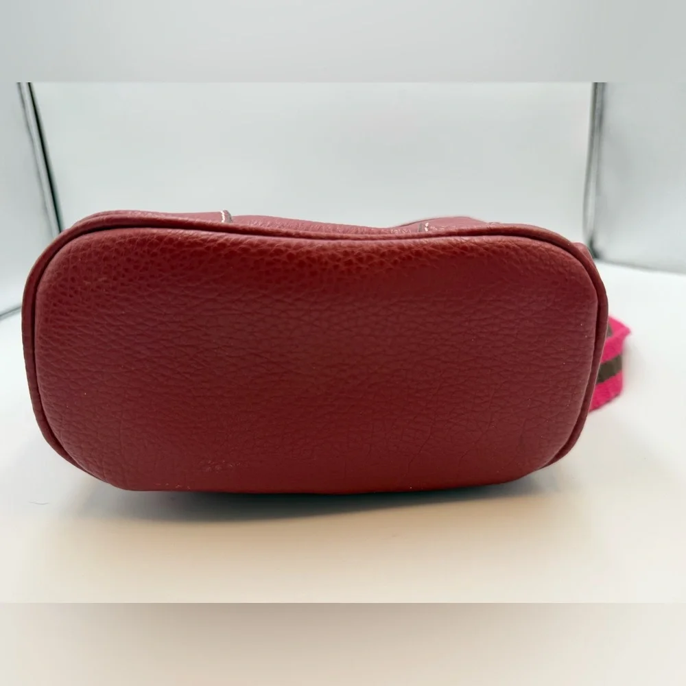 Tommy Hilfiger Mini Leather Backpack Deep Red
